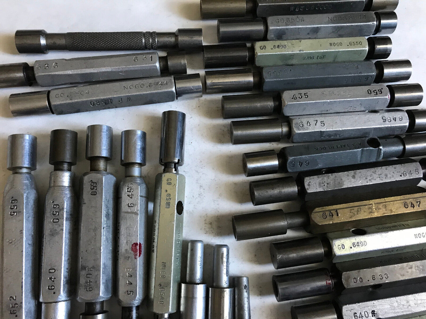Lot The Pipe Machinery Go No Go Plug Gage .633,.645,.636,.631,.6054,650,.6550,Et