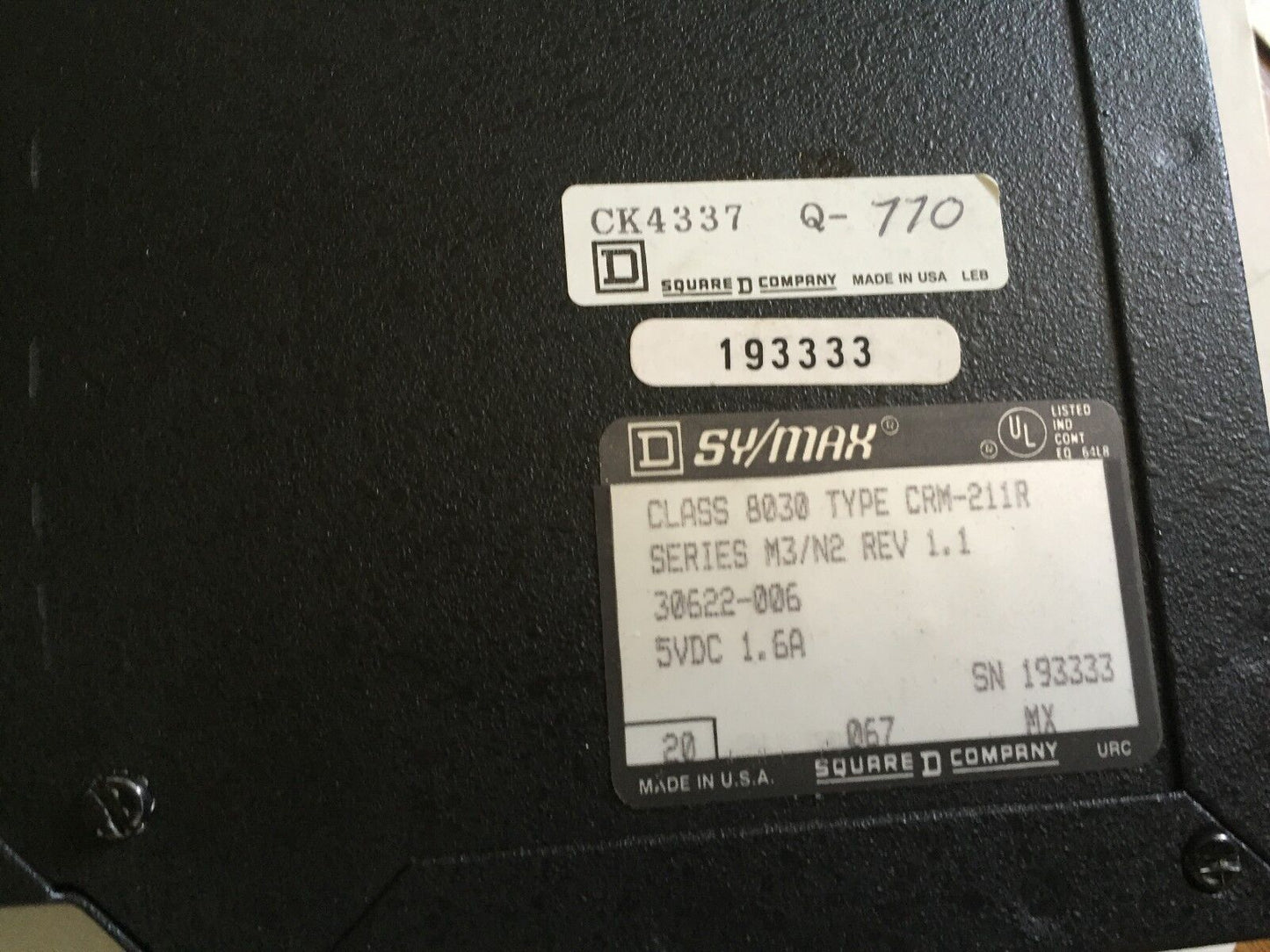 Square-D 8030 Crm-211R,30622006,Local Interface 4096 Reg. 8030Crm211r,Bd