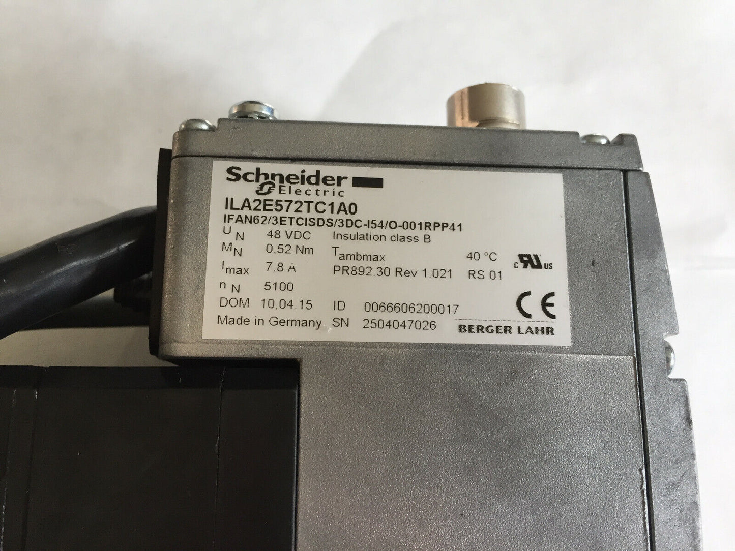 Schneider Electric Ila2e572tc1a0 Integrated Ila Servo Motor Sc030,B-144768,Sl