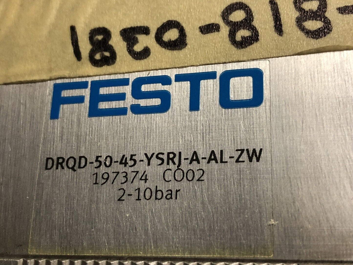 Festo Drqd-50-45-Ysrj-A-Al-Zw Rotary Cylinder 197374 Co02,Drqd-5045-Ysriaalzw,Ex