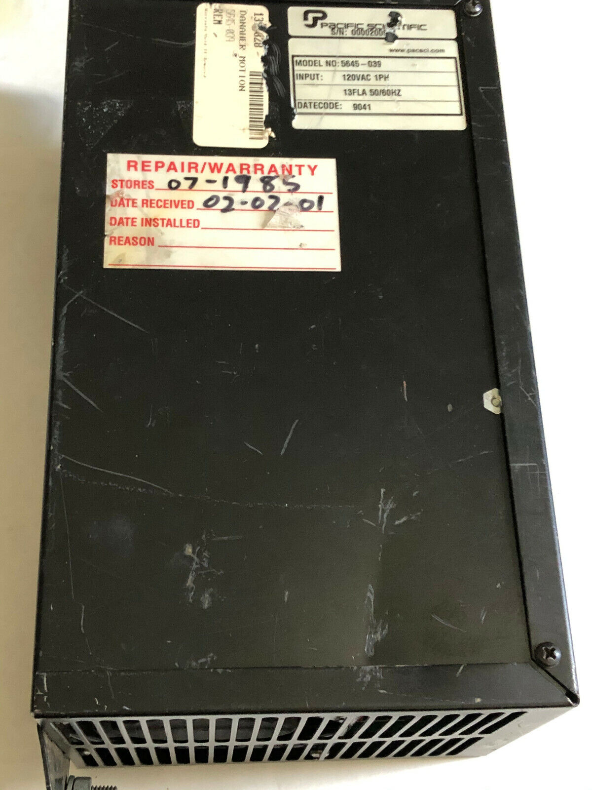 Pacific Scientific 5645-039,5645 Indexer/Drive Motion Contr0l 5645-039,Ap