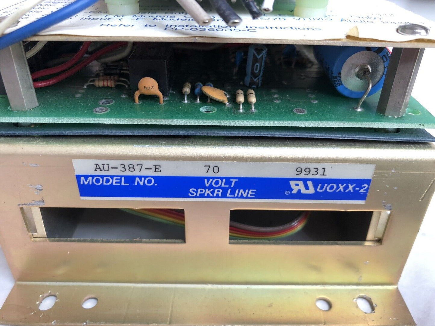 Signal Communications Au-387-E Voice Control Vecp Amplifier, Au-586-I,Dd
