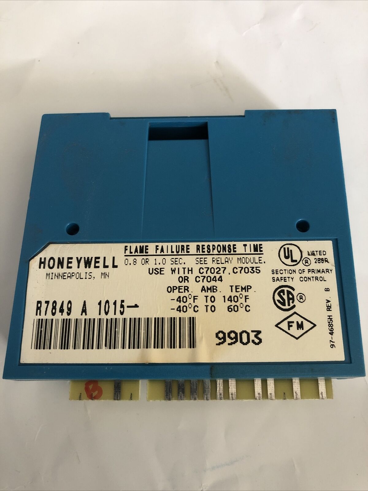 Honeywell R7849 A 1015,Honeywell Ultraviolet Flame Amplifeir,Ec