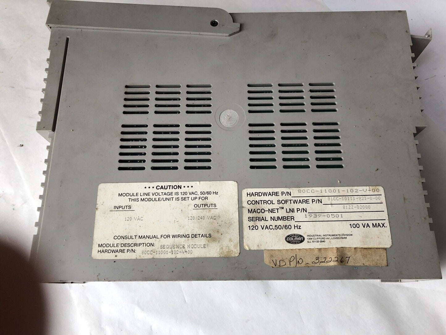 Colman Maco Pac Seq.Mod2,80Cc-11001-102-V-00 81Zz-02000,81Cc10111921000,Dk