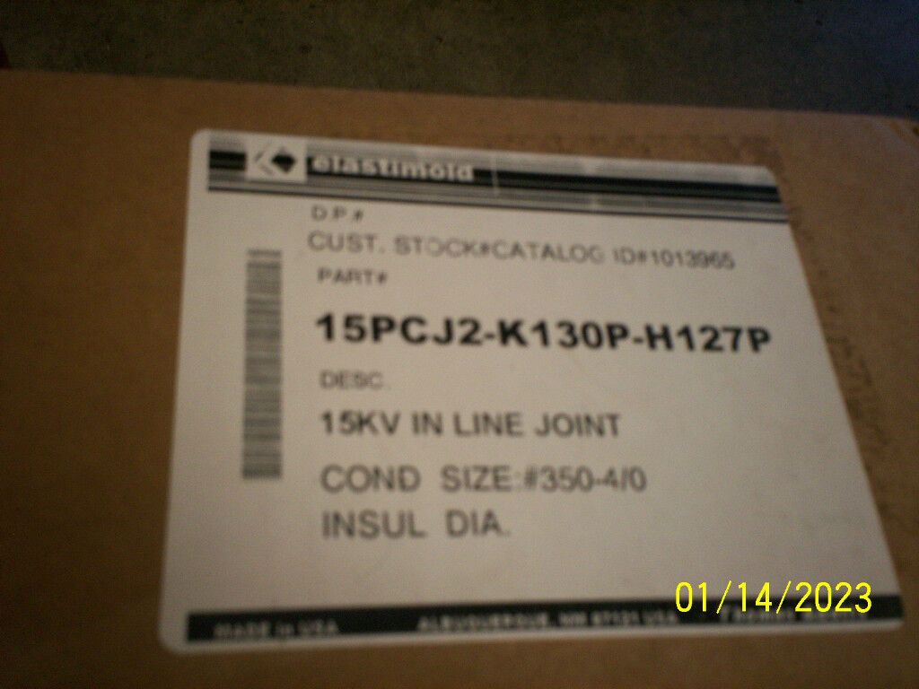 Elastimold 15Pcj2-K130p-H127p Straight Cable Joint15kv In Line 15Pcj-T 350-4/0