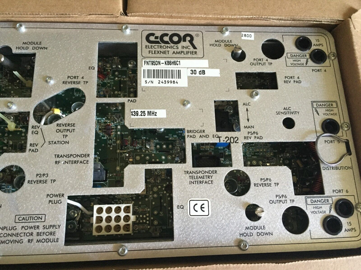 New C-Cor Fnt95dn-Kb6h6c1 Flenet Amplifier 15Amp 30Db 439.25Mhz,Ek