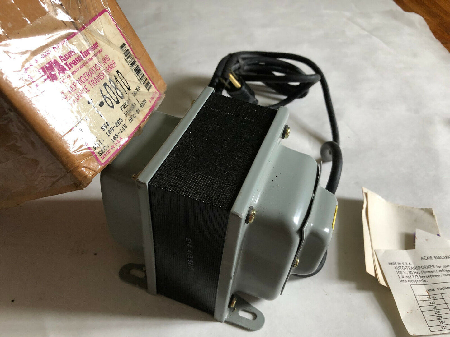 New Acme Electric T-60810 Auto Transformer 550Vac Refrigeration & Applliance,Ag