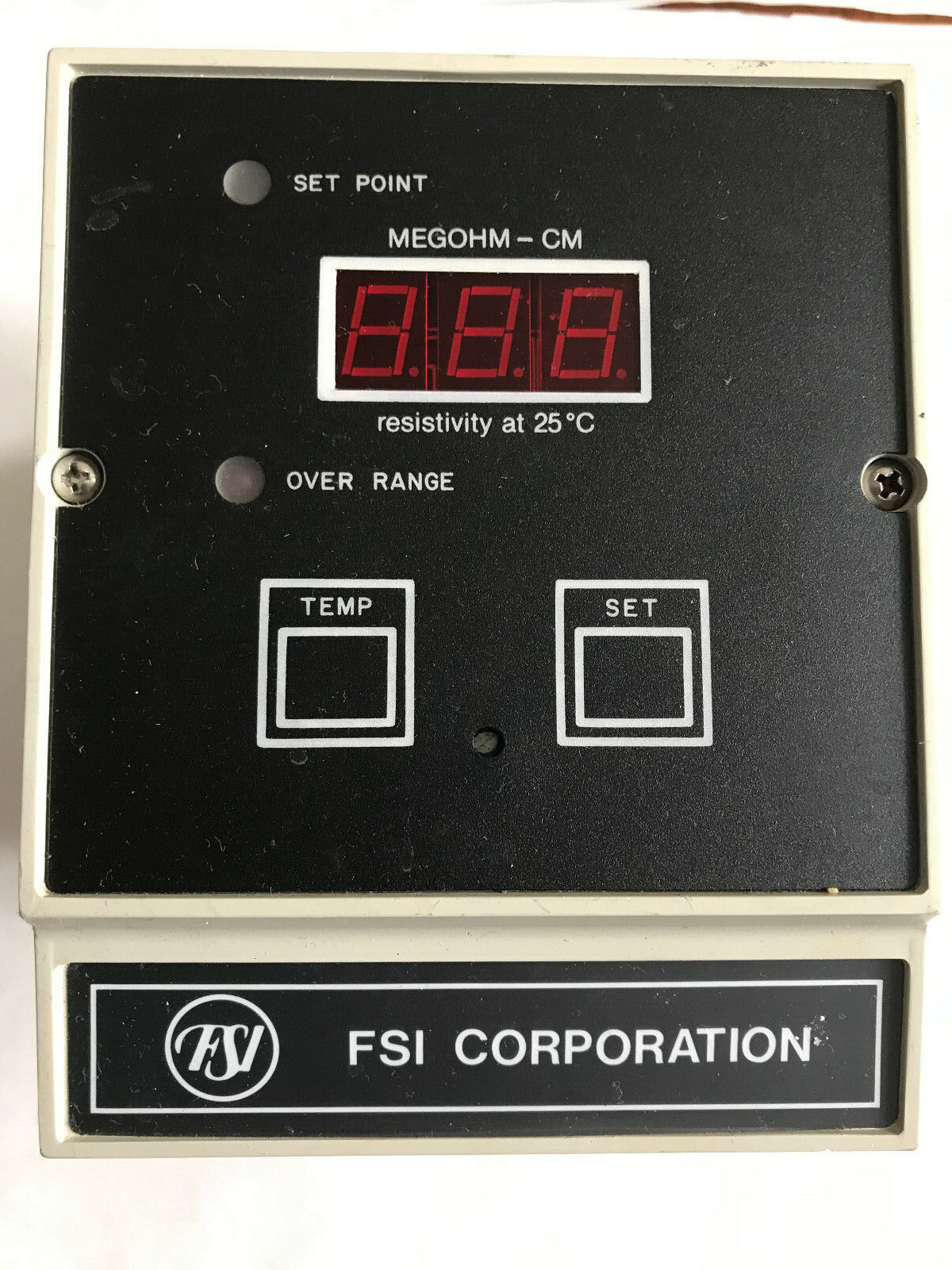 Fsi Corporation 921Da1ply/Ep169 Temperature Controller Megohm-Cm 115V 3A 10Watt