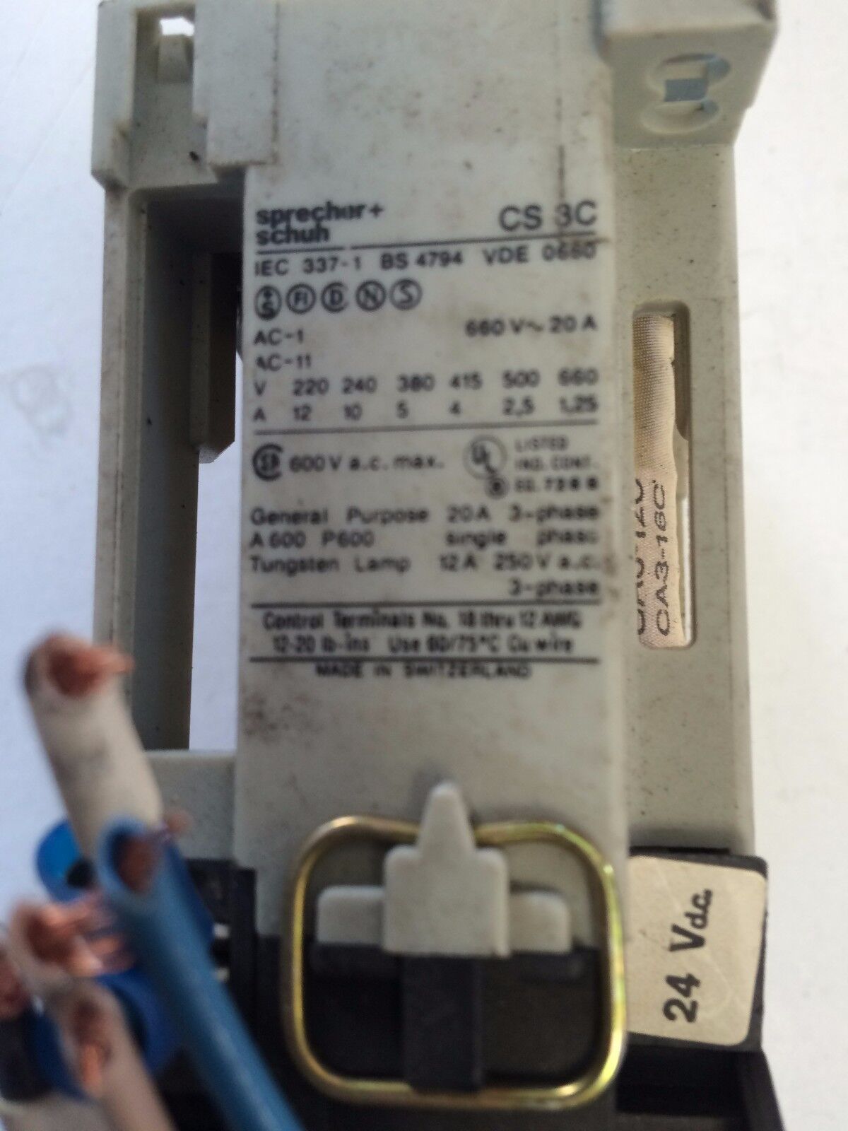 Sprecher Schuh Cs 3C 24V Coil 22E,Cs