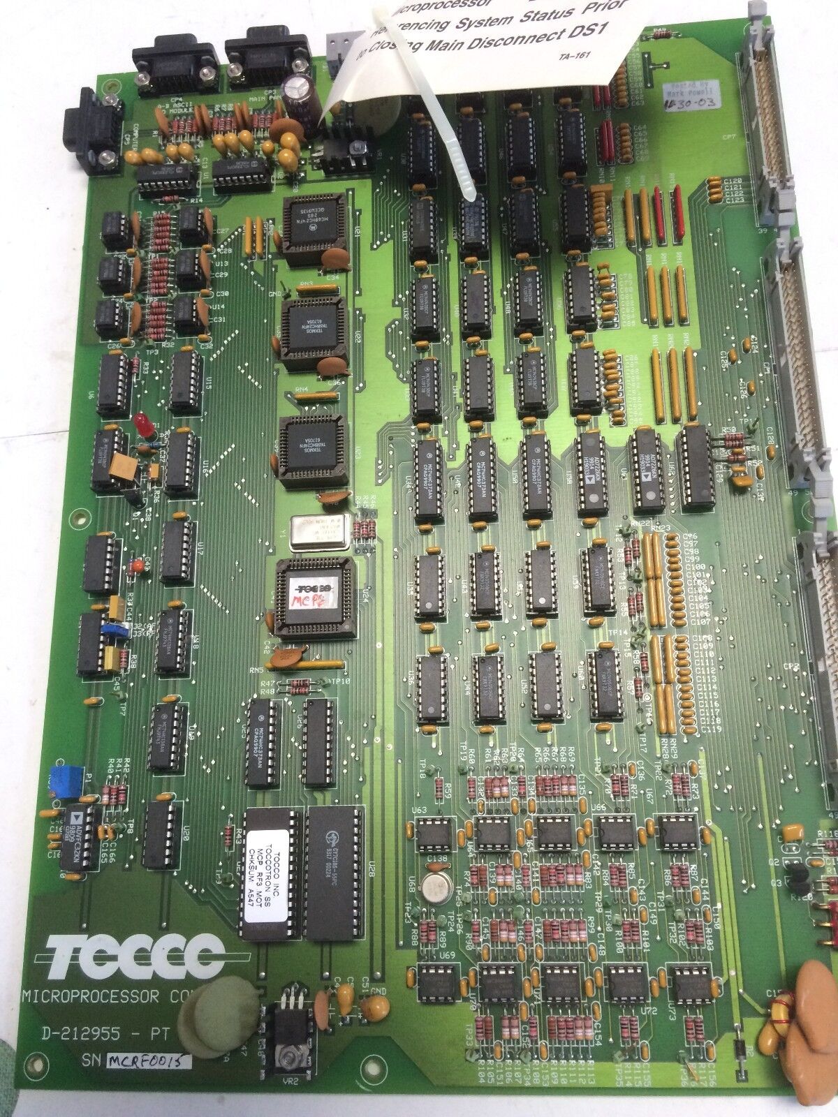 Tocco D-212955 Microprocessor Control Board D-212955-Pt1 ,Dj