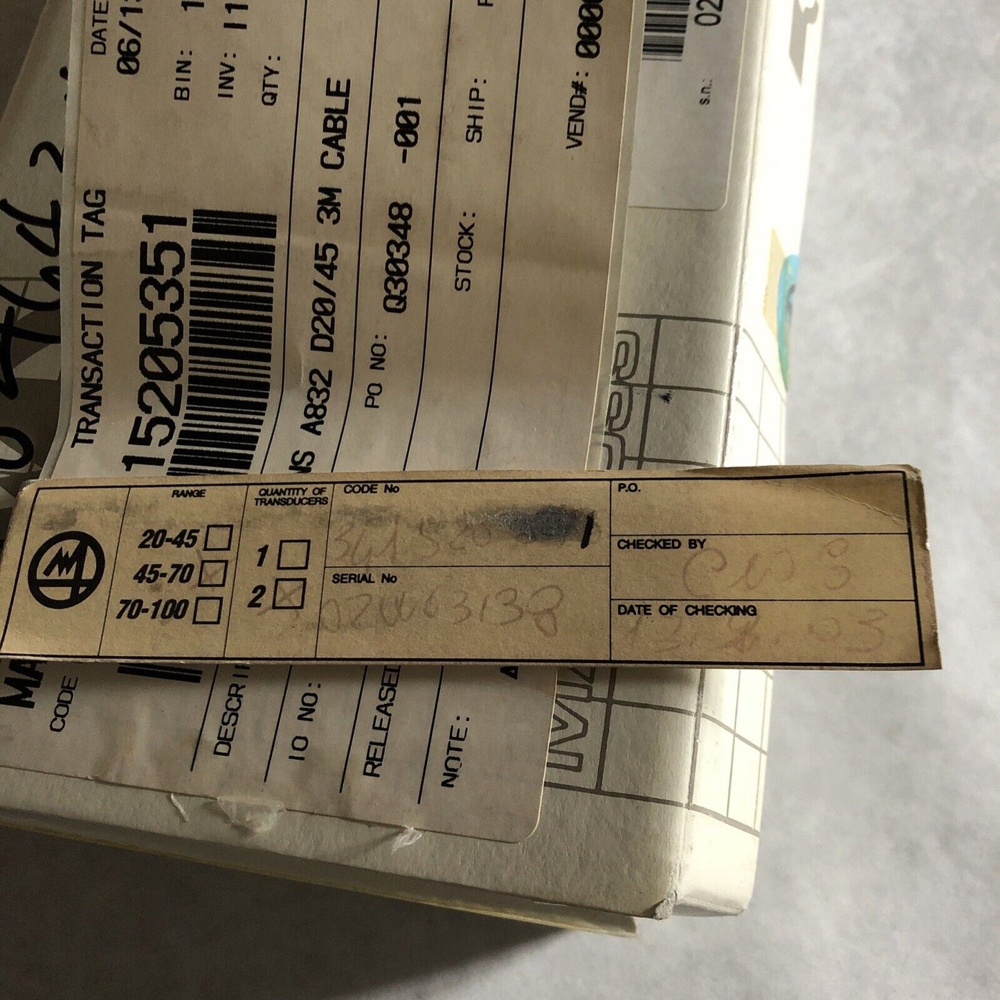 New Marposs 3415205351 Measuring Fork Tranducer 02Wg3138,Ay