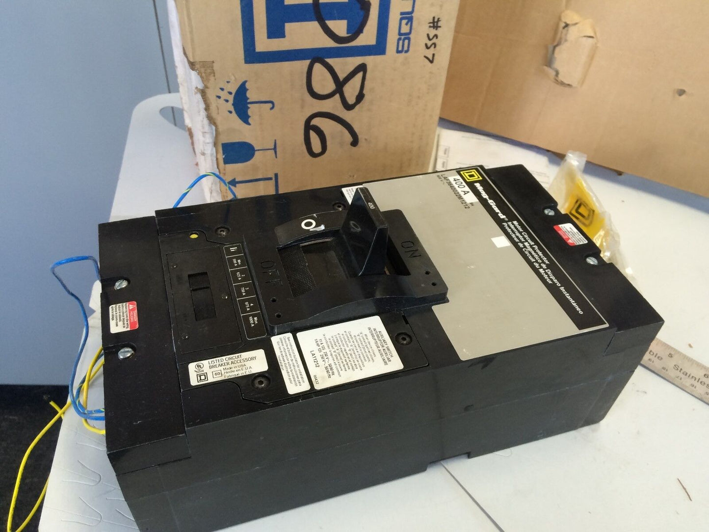 Square D Laf3640022m1212,400A 3P Mag-Gard Reliance Electric Circuit Protector,Bn