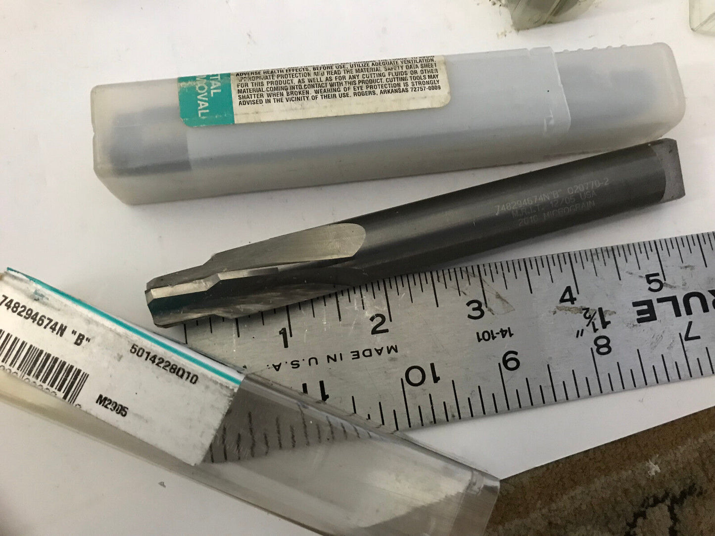 Lot 2 Metal Removal 748294674N B,020770-2,0.433" Dia Carbide Reamer M.R.I.T,Em