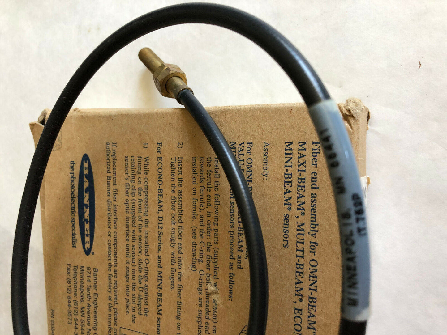 New Banner 21814 Banner Photoelectric It.752P, 752P Fiber Optic Cable Sensor ,Ej