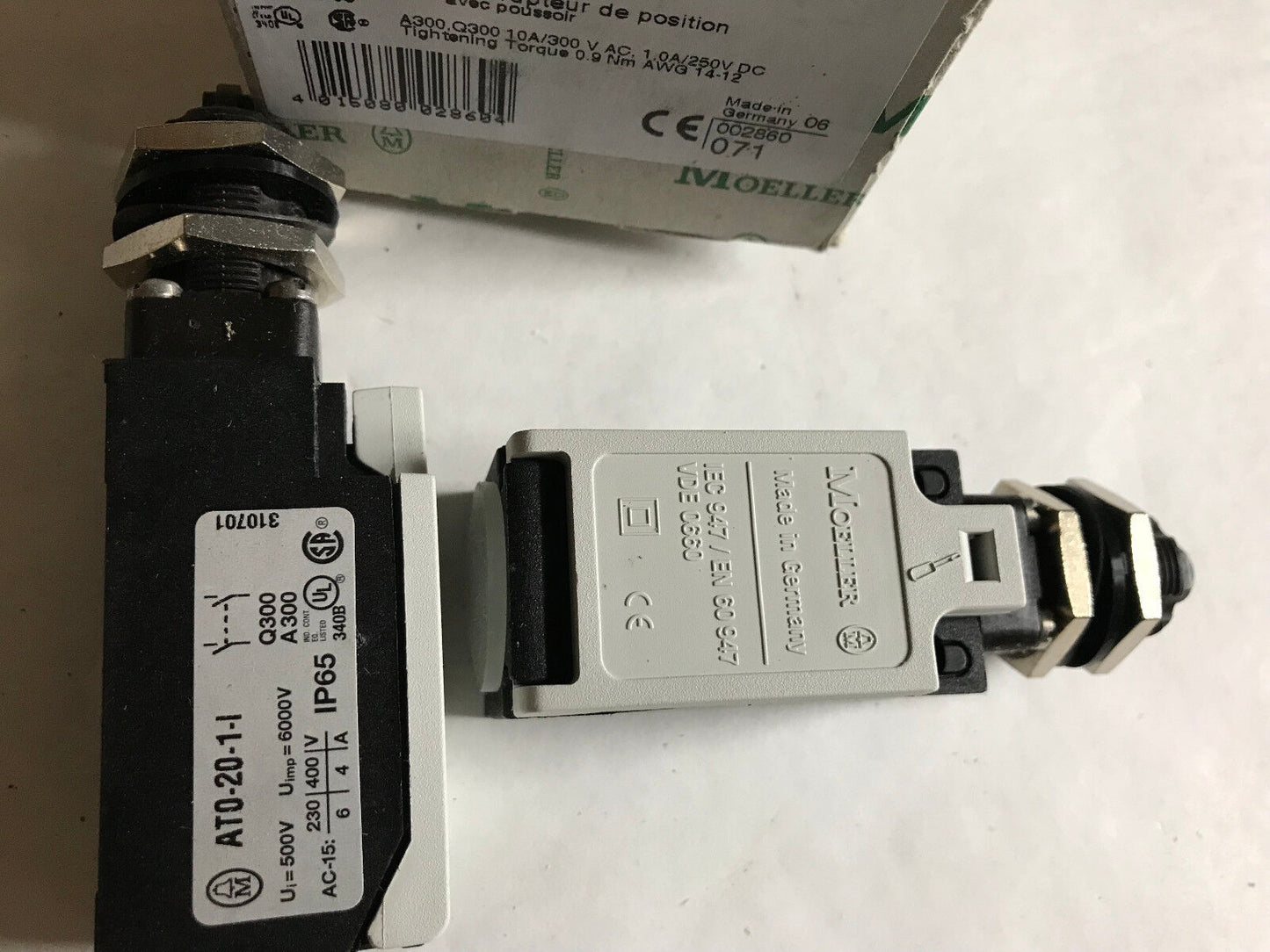 Lot 2 Moeller At0-20-1-I Position Limit Switches Ato-20-1-1,Ato-20-1-I,Sb,Er