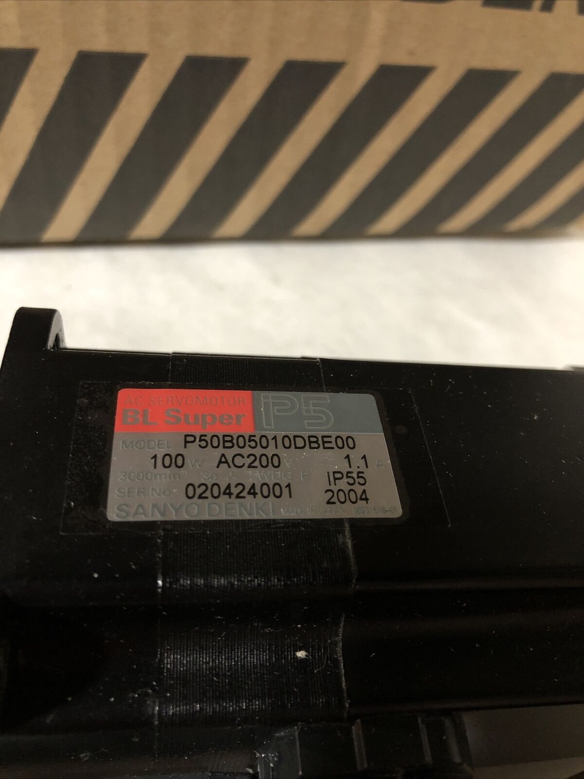New Sanyo Denki P50b05010dbe00 Bl Super P5 Ac Servo Motor,100 W,200 V,1.1 A,Bq