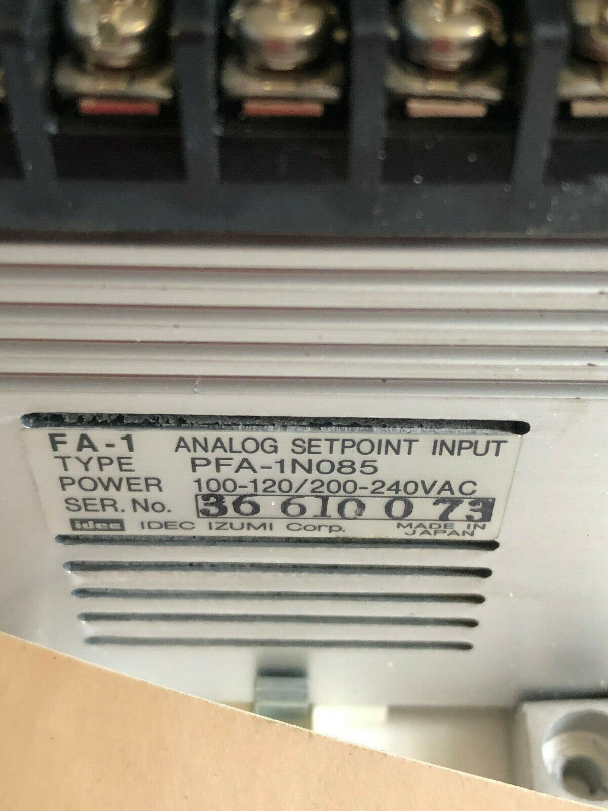 Idec Pfa-1N085 Analog Setpoint Input Plc Module,Idec Fa-1,Sb