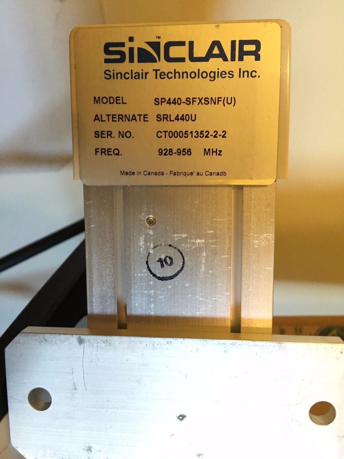 New Sinclair Sp440-Sfxsnf(U) Directional Antenna 6Dbd Gain 956Mhz,Srl440u,Cy