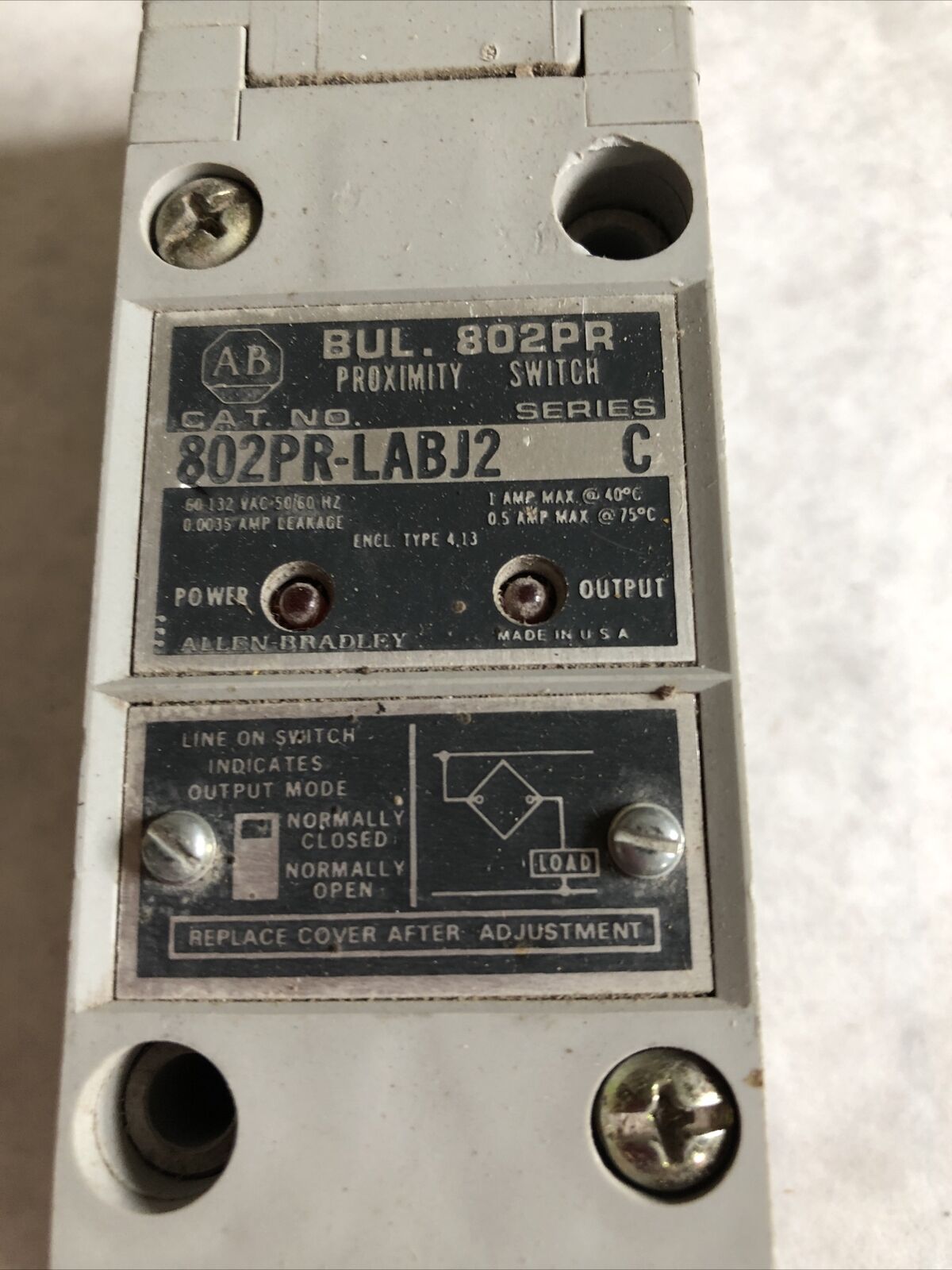 Allen Bradley 802Pr-Labj2, Ac, Ls Top Sn, 13Mm, Conduit Coupler,Db