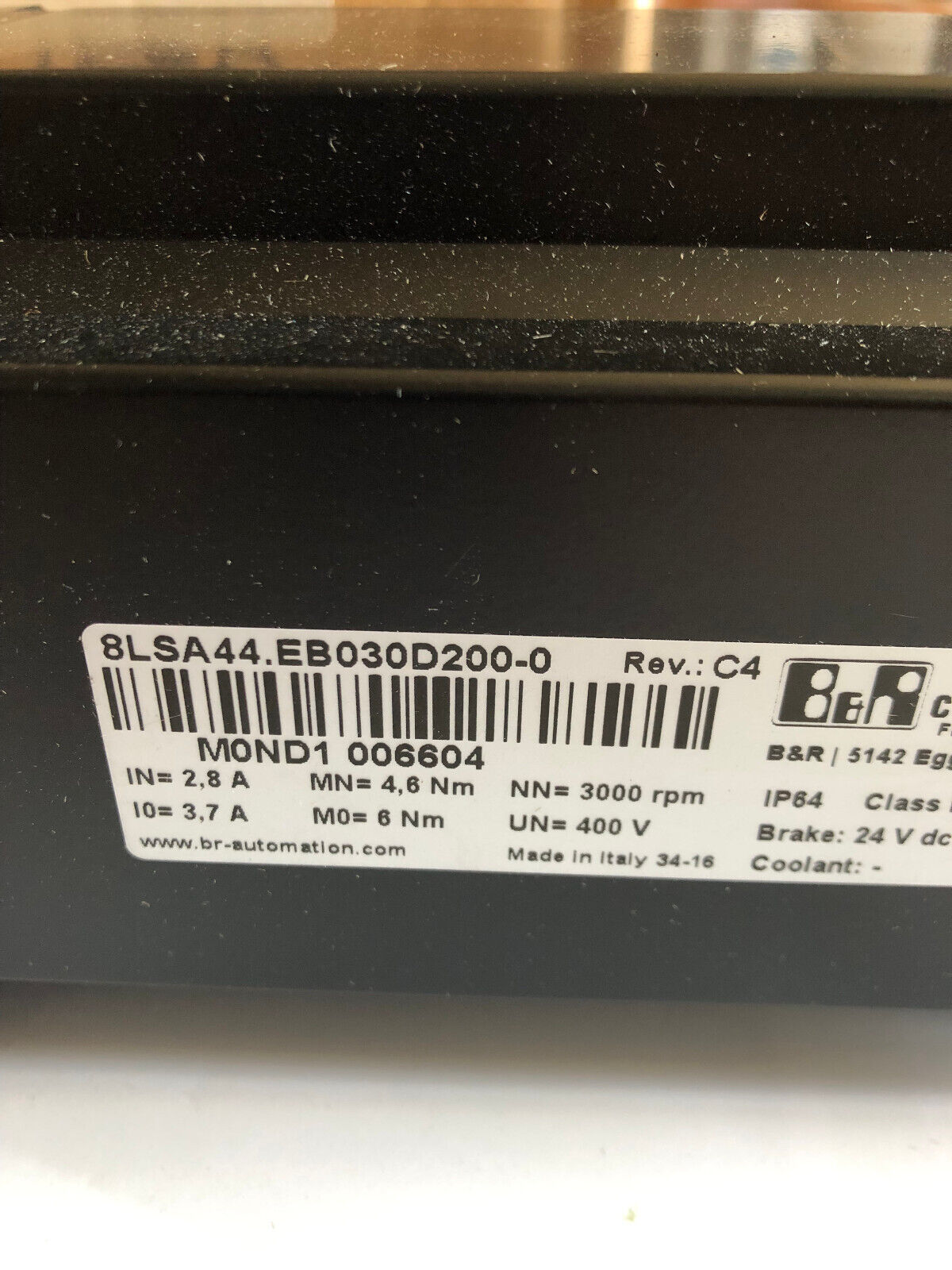 New B&R 8Lsa44.Eb030d200-0 Synchronous Servo Motor,M0nd1,3000Rpm,400V,Aa