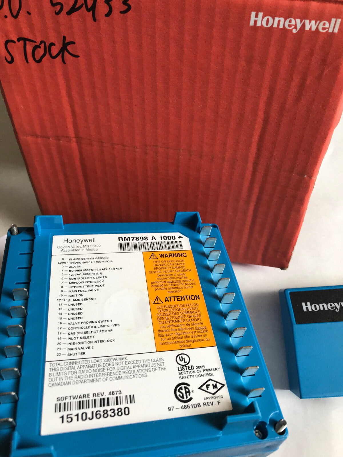 Honeywell Rm7898a1000 Burner Control,Rm7898 A 1000 Burner Controller,Sh