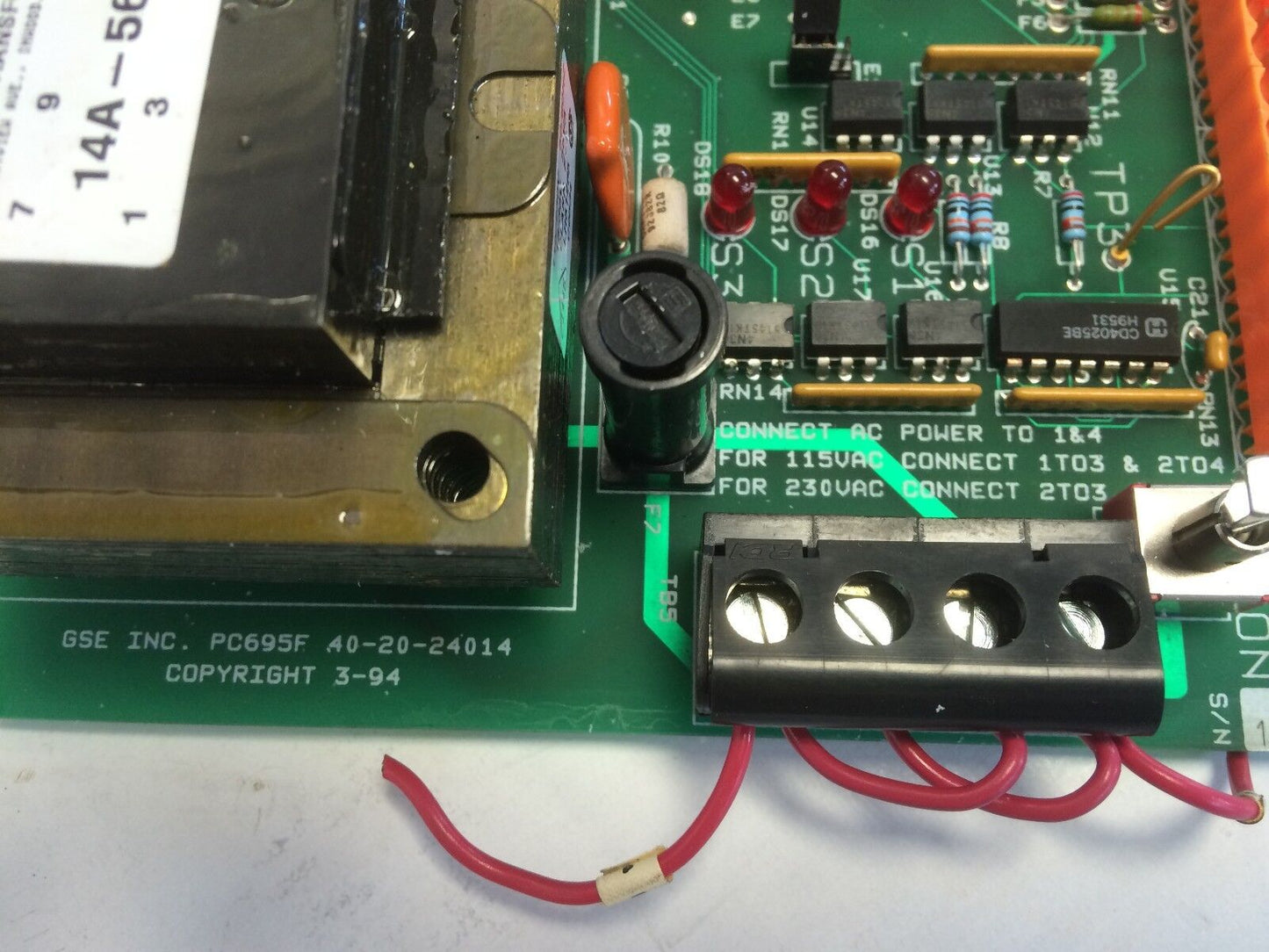 Gse Pc695e 40-20-24014, Circuit Control Board,Bf