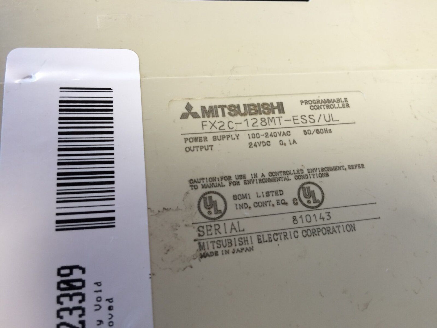 Mitsubishi Fx2c-128Mt-Ess/Ul Plc Main Cpu 100-240Vac Fx2c-128Mt-Ess,Sc