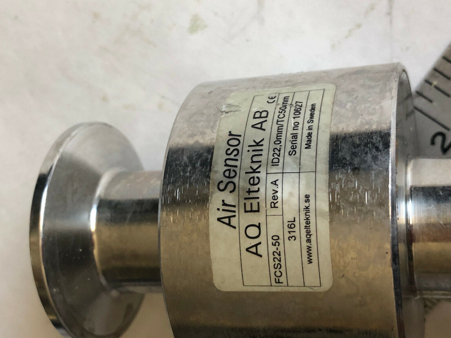 Aq Elteknik Ab Fcs22-50 Rev.A,238294,316L Air Sensor,Stainless Steel,Tj