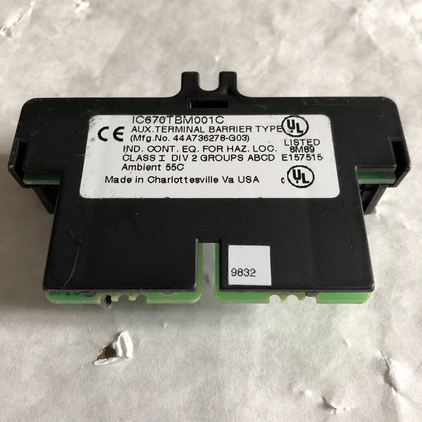 Ge Fanuc Ic670tbm001c Terminal Strip Auxiliary Barrier Style,Ev