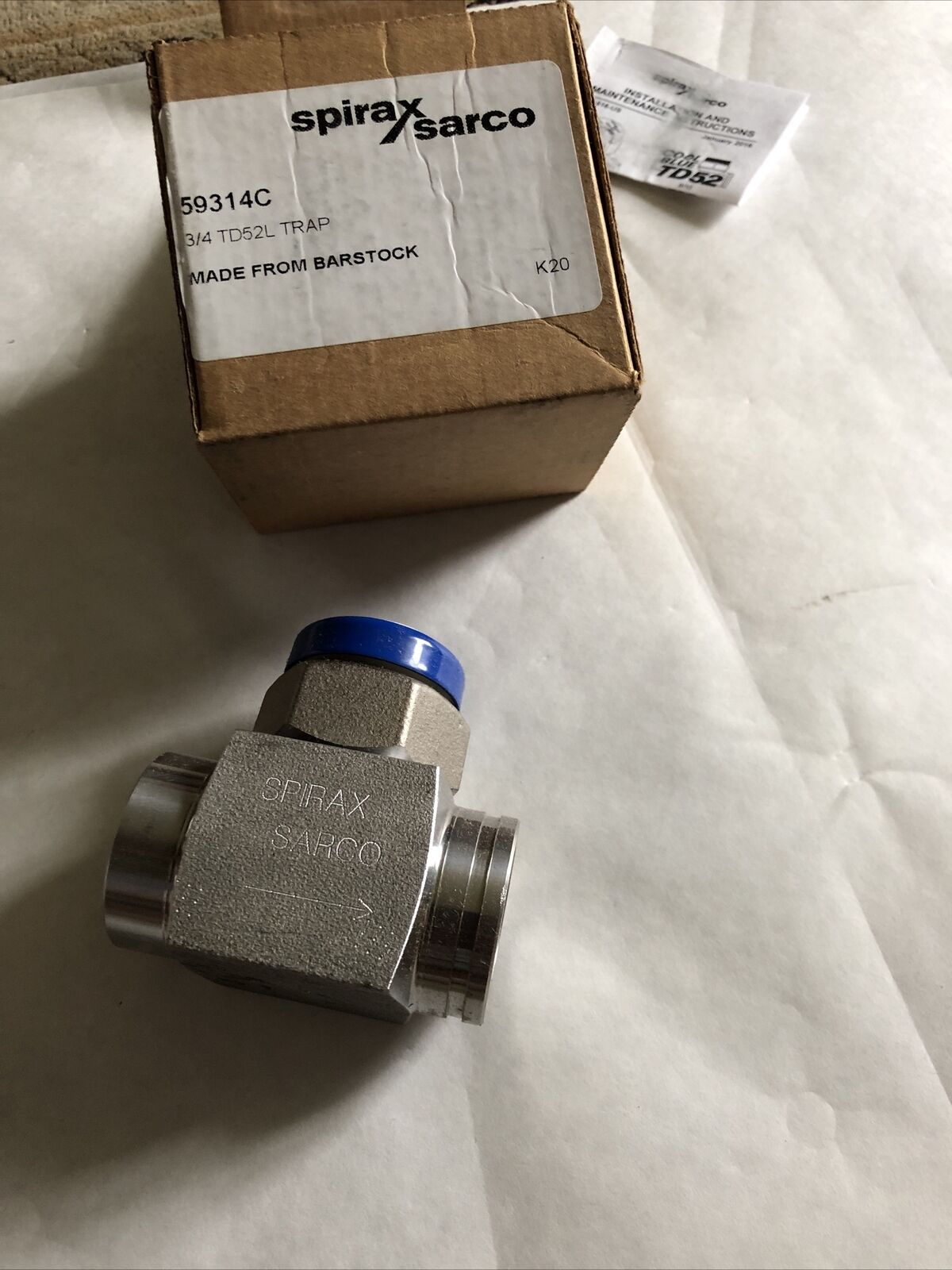 3/4" Npt Spirax Sarco Td52l,B.M. 59314C Cool-Blue Thermo-Dynamic Steam Trap,Bo