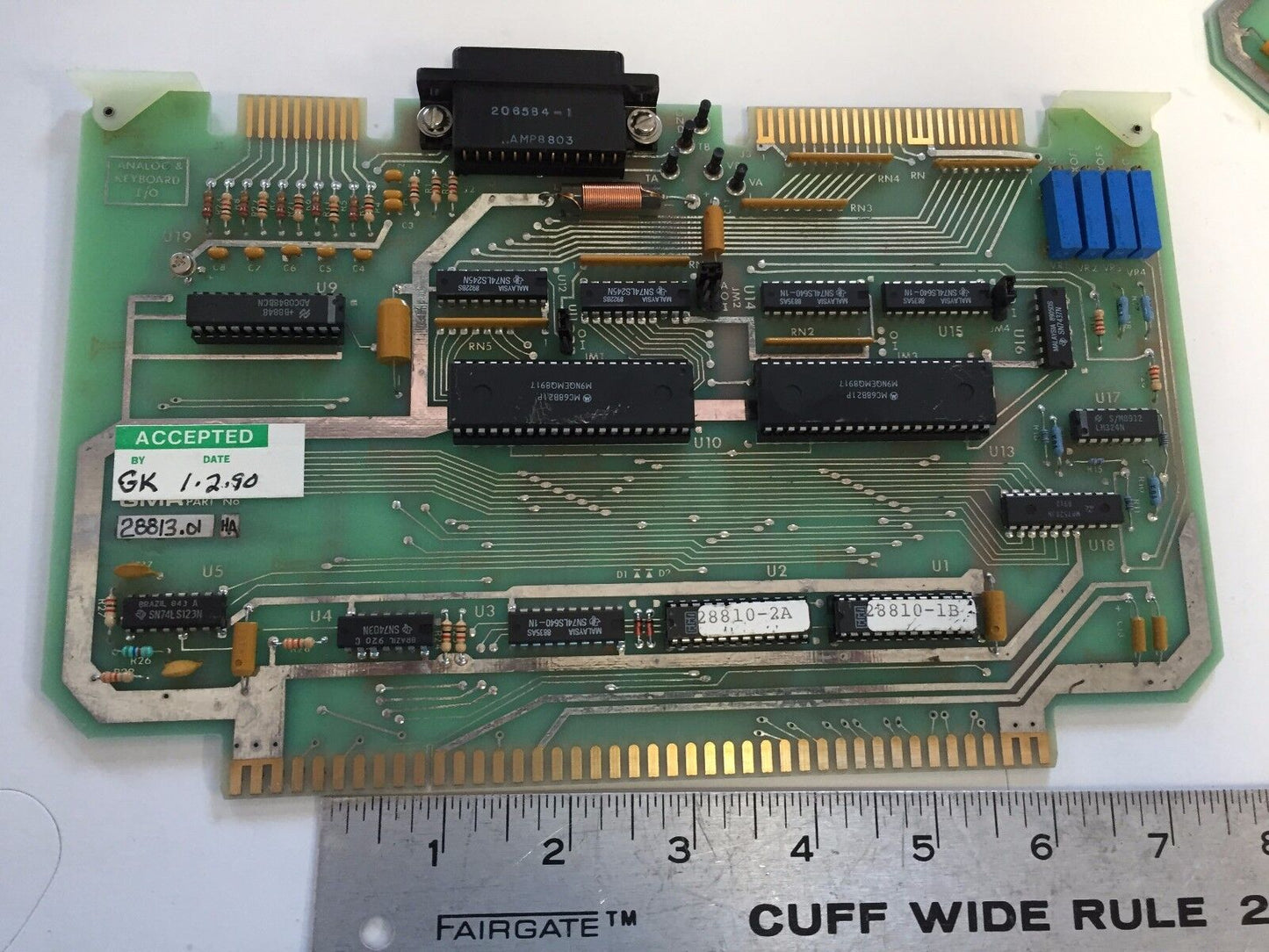 Gmr 28813.01 Ha,Analog & Keyboard I/O ,Wmi-W 28810 Rev D Pcb Board ,Ff