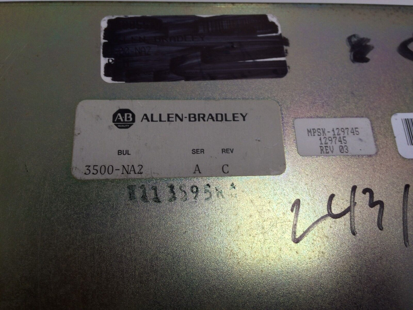 Allen Bradley 3500-Na2,Mpsk-129745 ,Nda-Int Node Adapter 24Vdc A-B,Cf