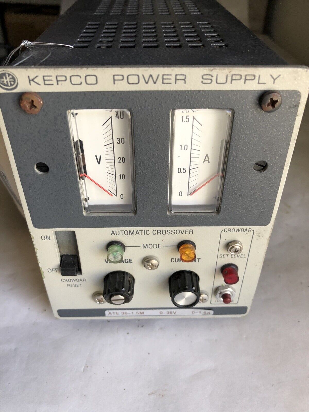 Kepco Ate36-1.5M 0-36V 1.5A Quarter-Rack Analog Controlled Power Supply,Pc-12,Tk