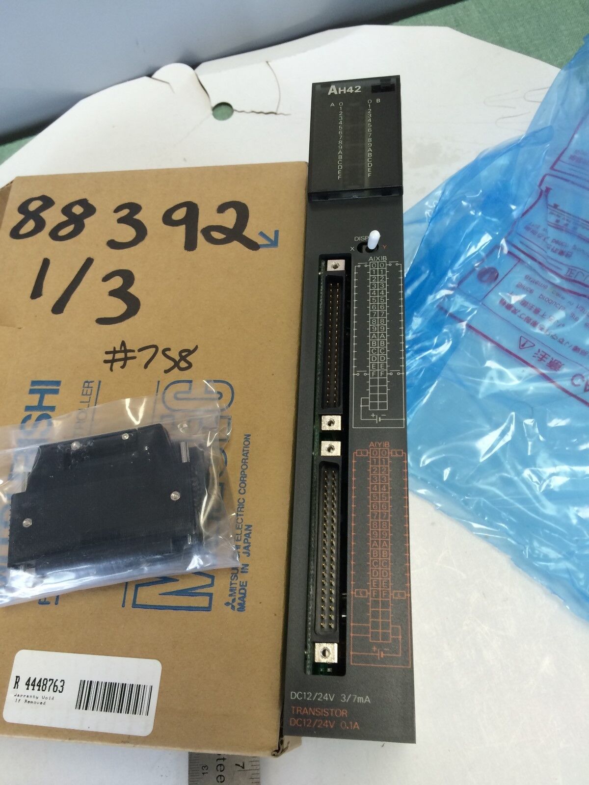 New Mitsubishi Ah42 I/O Module,32 Dc In, 32 Dc Out Ah-42 Transistor Dc12/24V,Fc