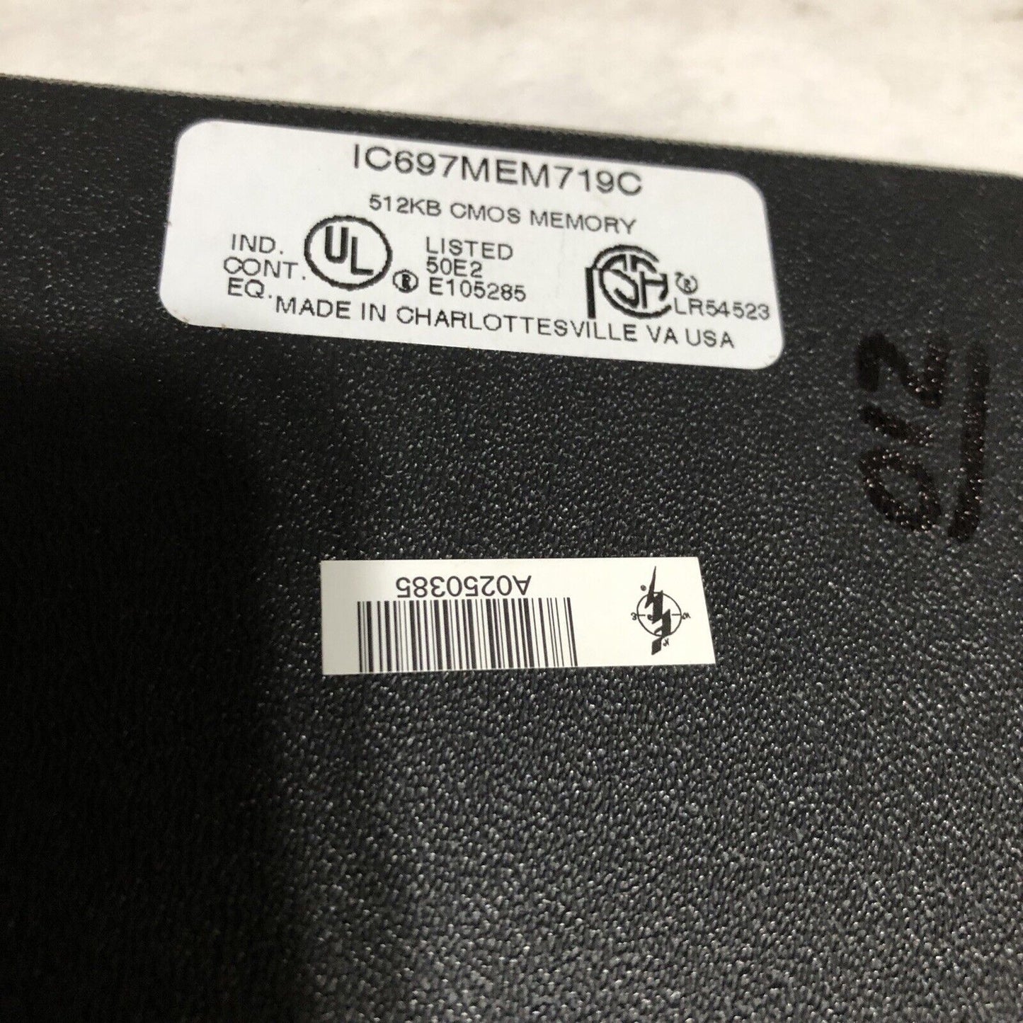 New Ge Fanuc Expansion Ram, 512K Bytes, Cmos Ic697mem719c,Cmsc1,Bd