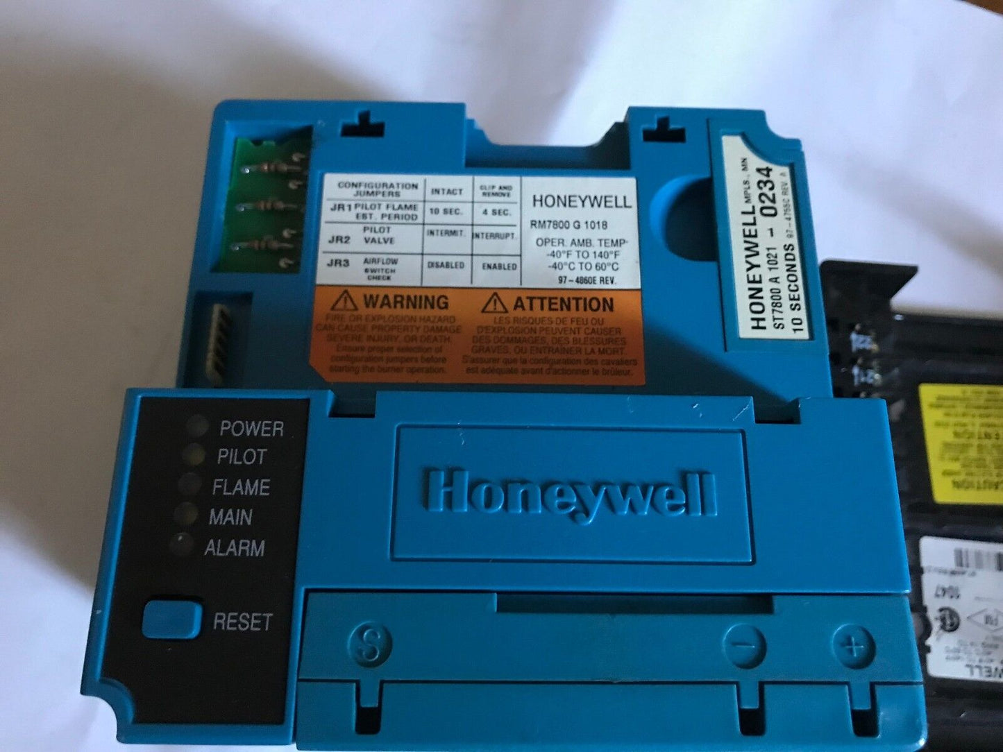 Honeywell Rm7800 G 1018 Burner Control R7847c1005,St7800 A 1021,Q7800a1005,Ef