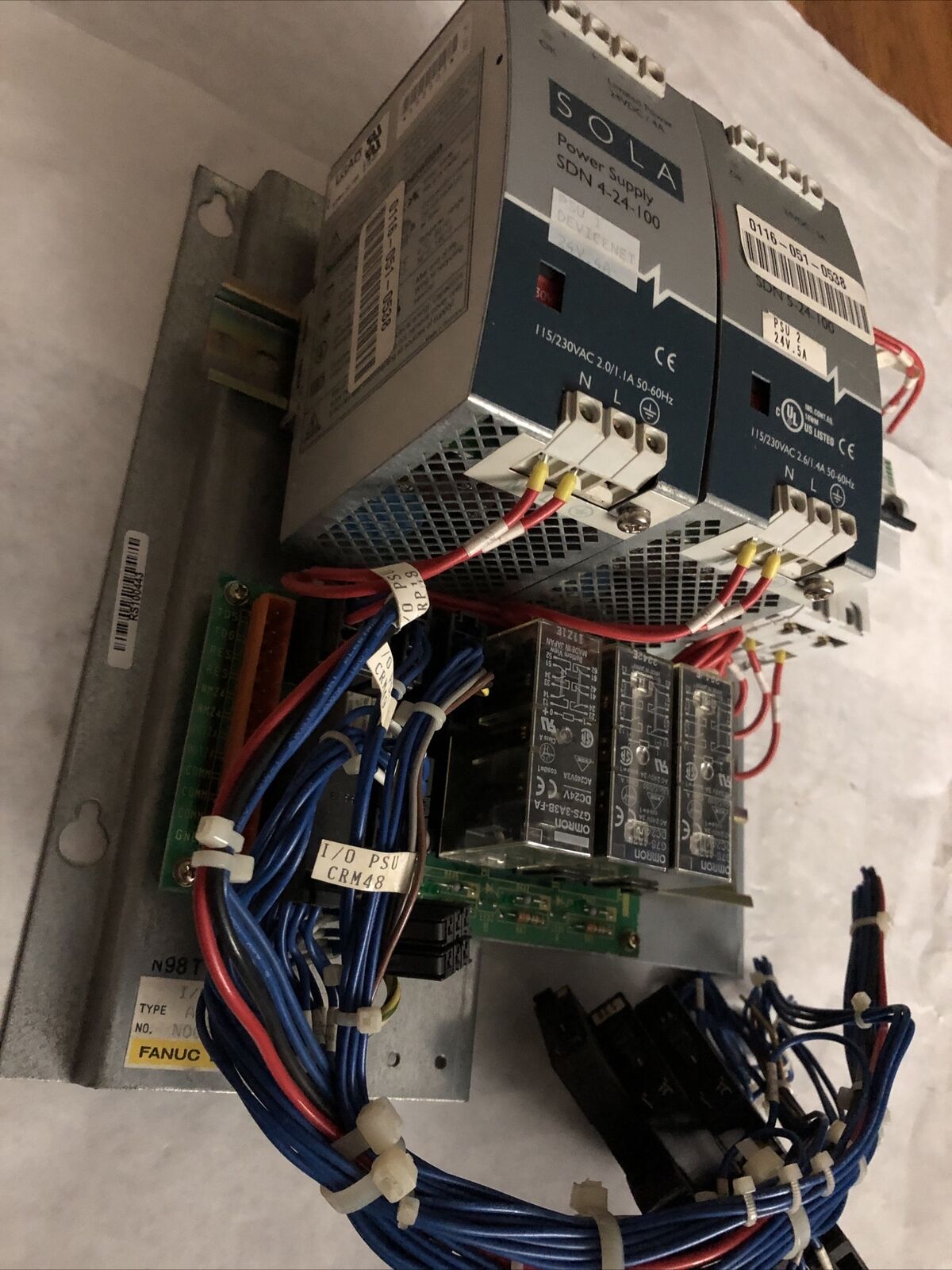 Fanuc A05b-2401-C311,A20b-1007-0540/01A,Sdn 4-24-100 I/O Psu Unit,Ee