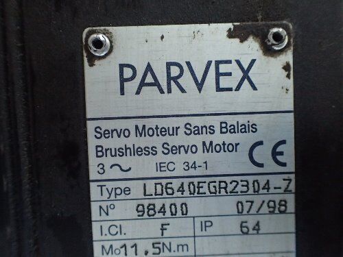 Parvex Ld640egr2304-Z Brushless Servo Motor 4000Rpm, 24V 22.2A,Td