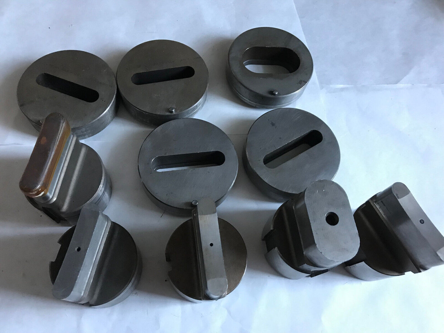 Lot 5 Wiedemann Oval/Obround Punch Die Sets .500X2.500,M.472X2.362,1.250X2.3,Et