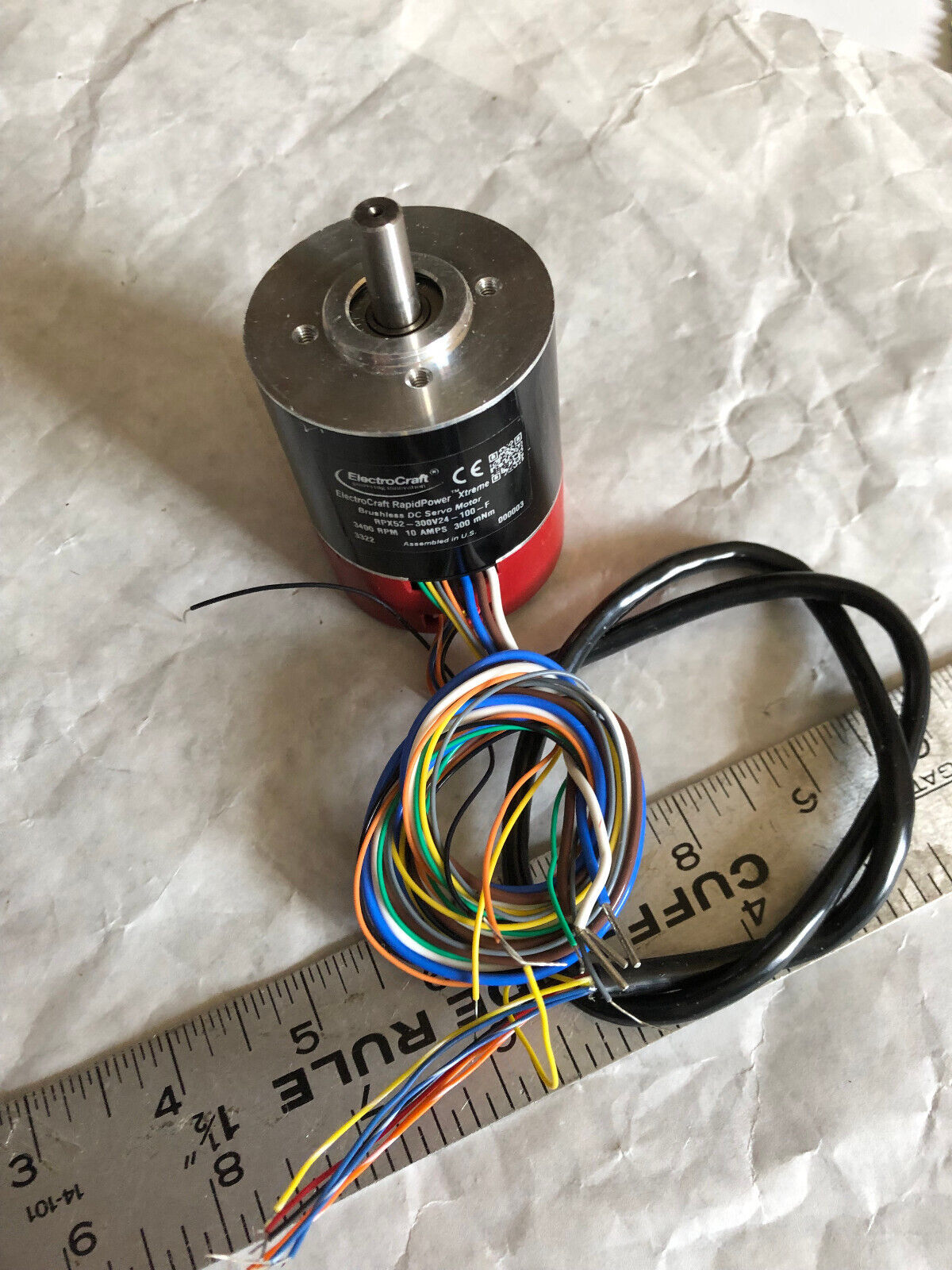 Electrocraft Rpx52-300V24-100-F Rapidpower Xtreme Brushless Dc Servo Motor,Ss