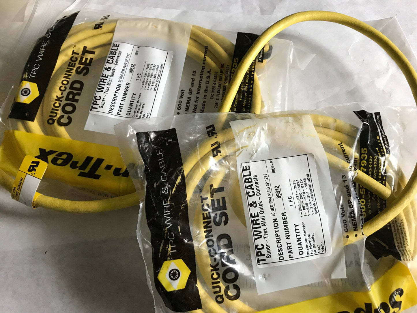 New Tpc 89312 Wire&Cable 89312 Ak08p Super-Trex Quick Connects ,Eq