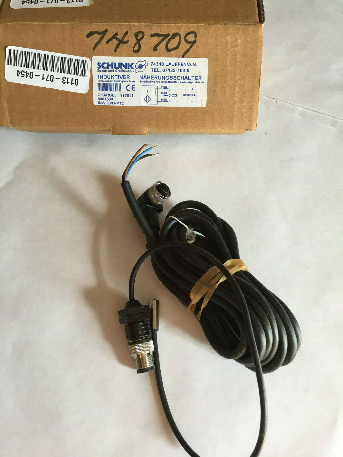New Schunk 0301580 Inductive Proximity Sensor 0301503 0196/116399,0.33.194.00,Sl