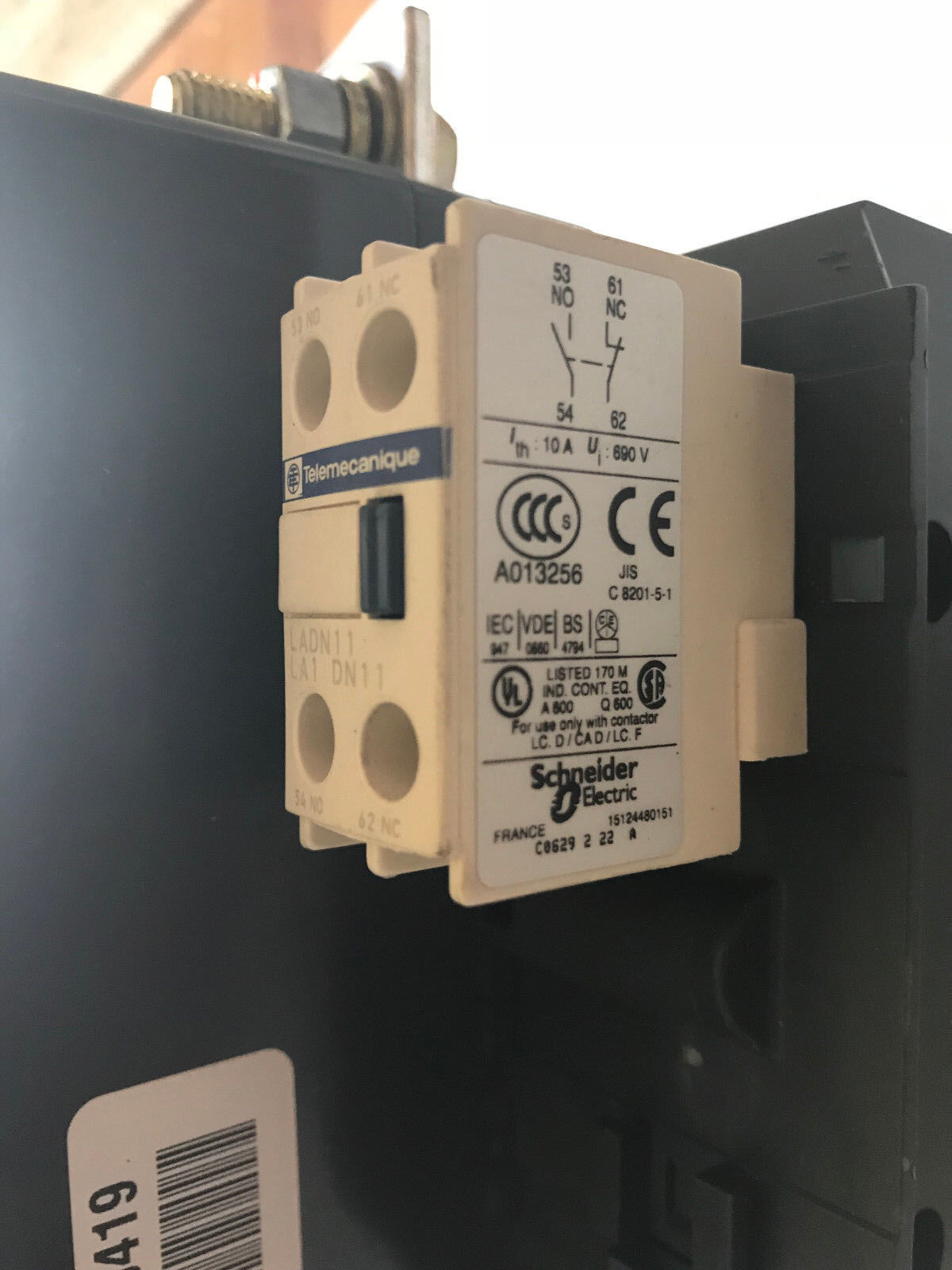 Telemanique Lc1 F330 Contactor 120-127V Coil,Lx1fh1272,Lx1fh1272,Tg
