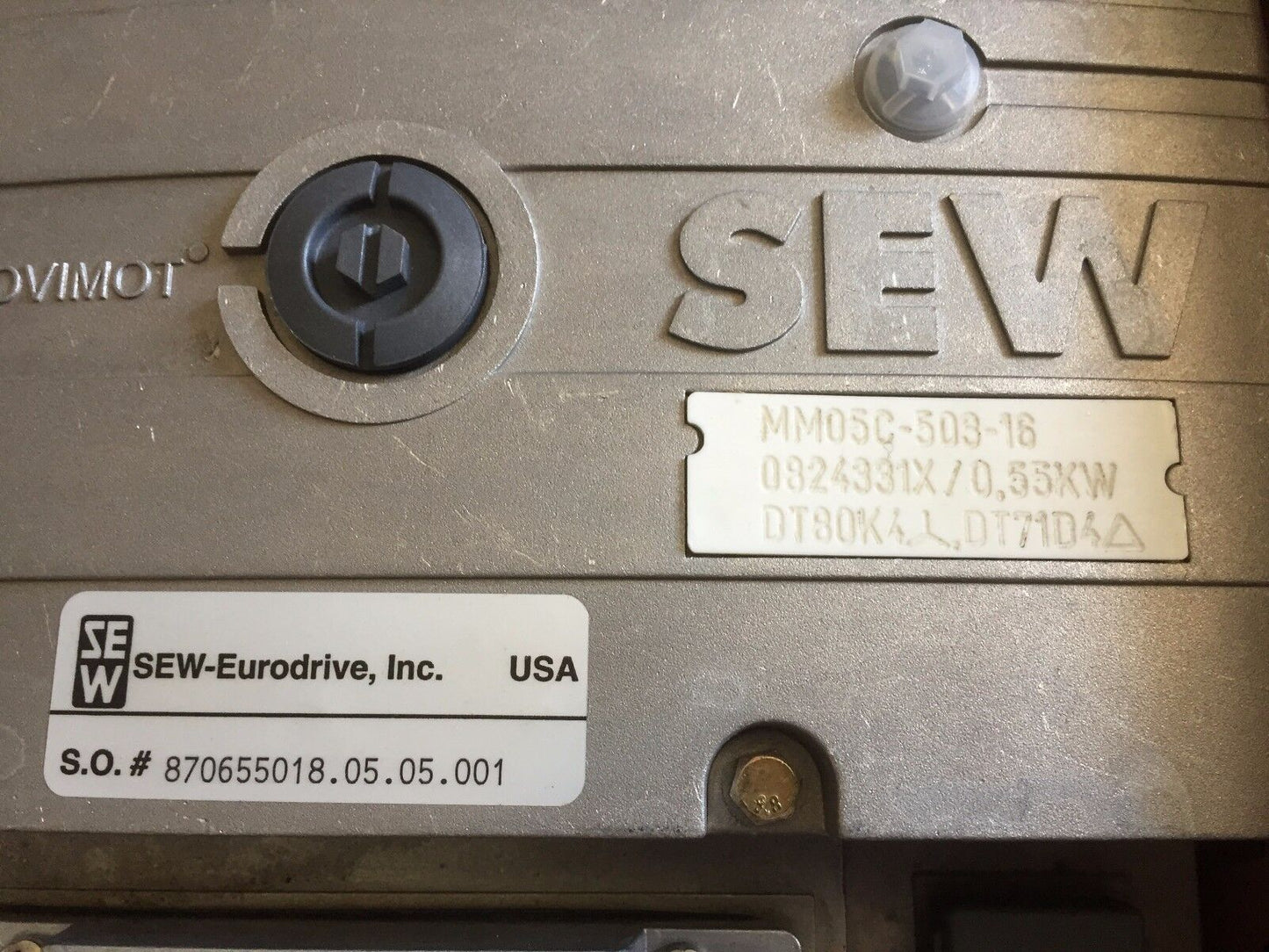 Sew Eurodrive Mfi21a/Mm05/Z18a Motor Drive Unit Mm05c-503-16,Movimot,Bj