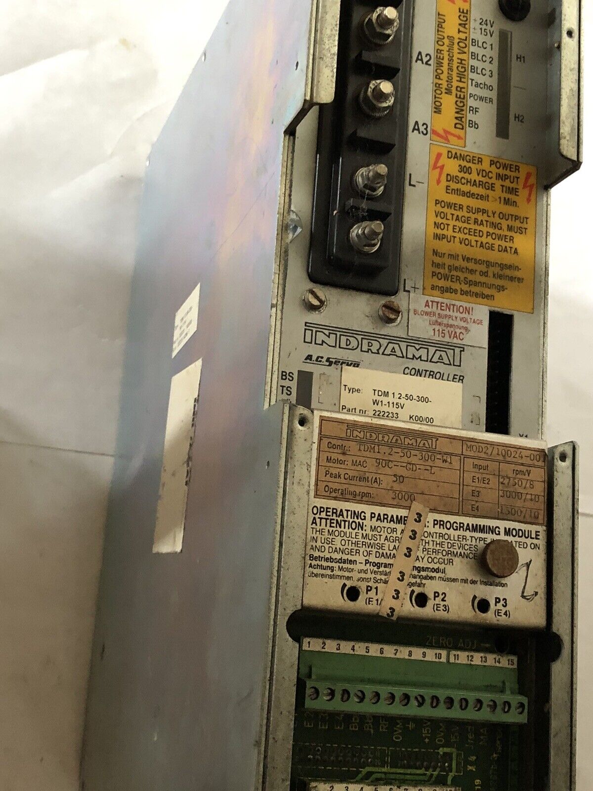 Indramat Tdm 1.2-50-300-W1-115V Ac Servo Drive Tdm1.250300,Tdm 1.2-50-300-W1,Ar