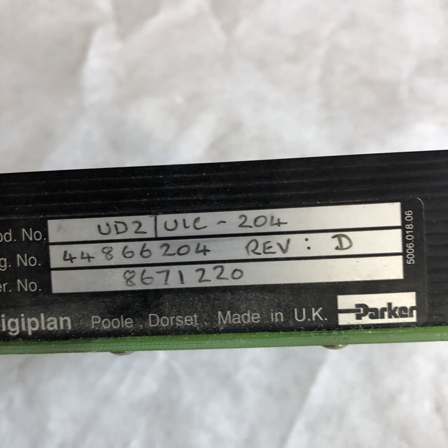 Parker Digiplan Ud2/Uic204,44866204 ,Pcb 1343 007 10 Servo Drive Board,Ee