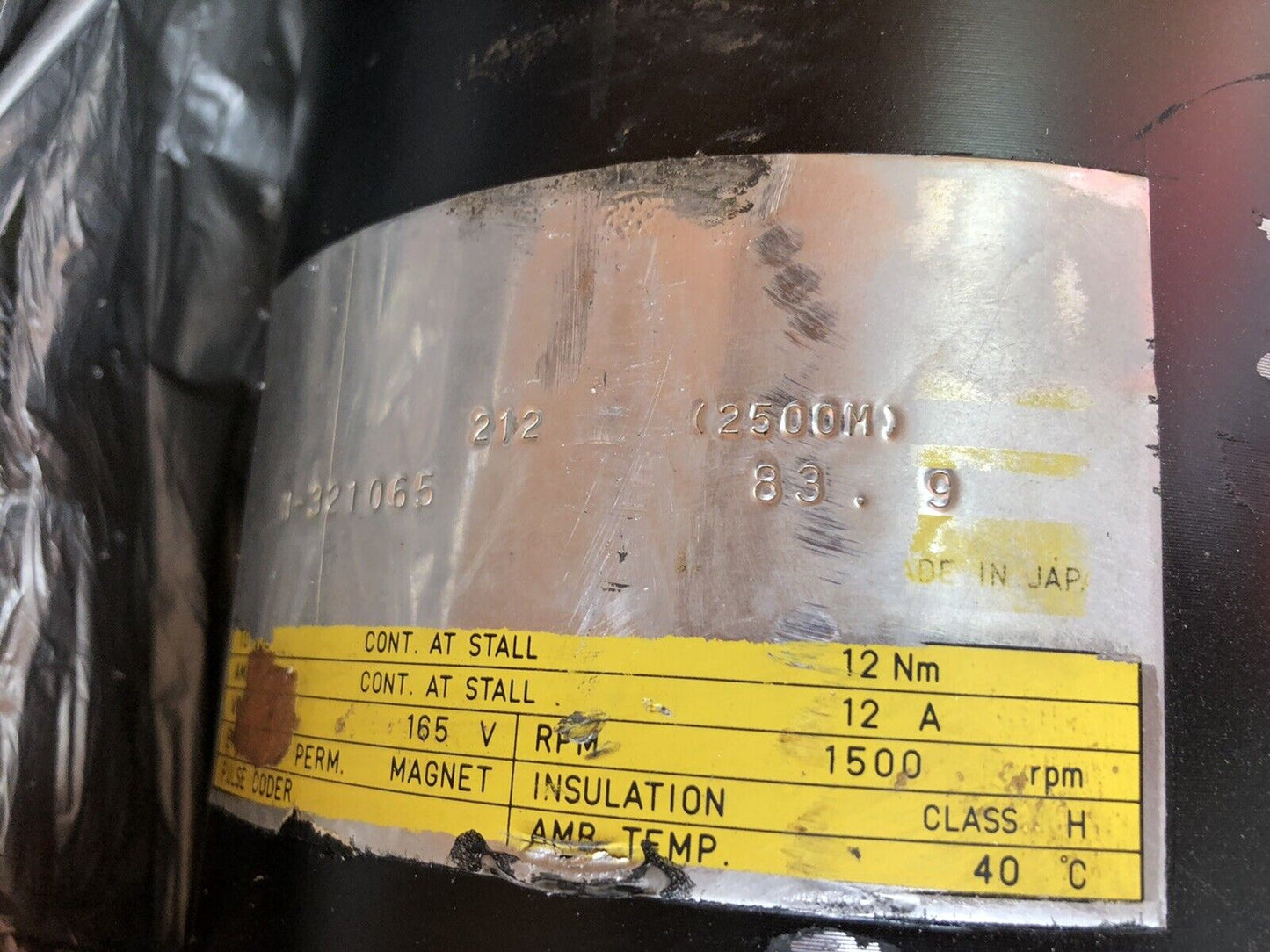 Fanuc M-321065 Dc Servo Motor, Shaft Diameter: 1-1/2",Ci