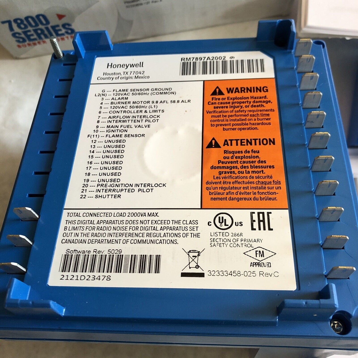 New Honeywell Rm7897a 2002 Automatic Programming Controller,Rm7897 A 2002,Ed