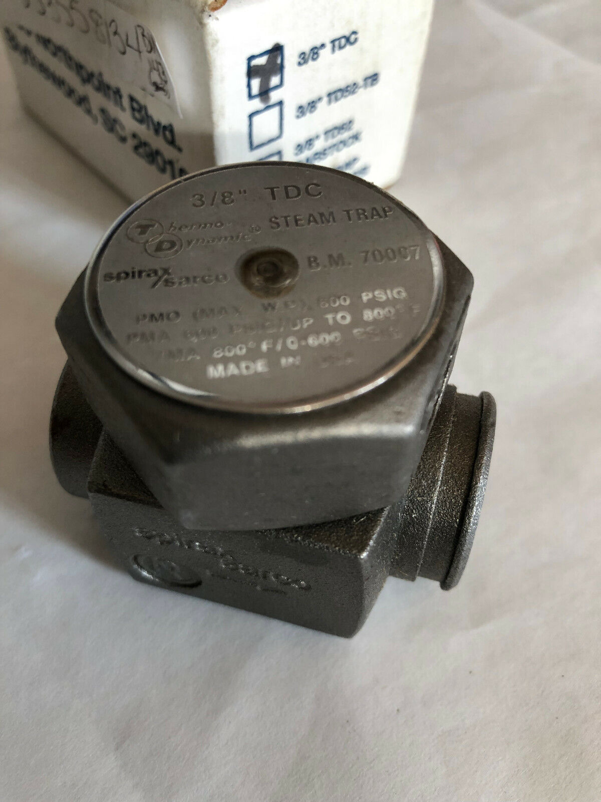 New 3/8” Npt Spirax-Sarco Tdc Thermodynamic Steam Trap,So