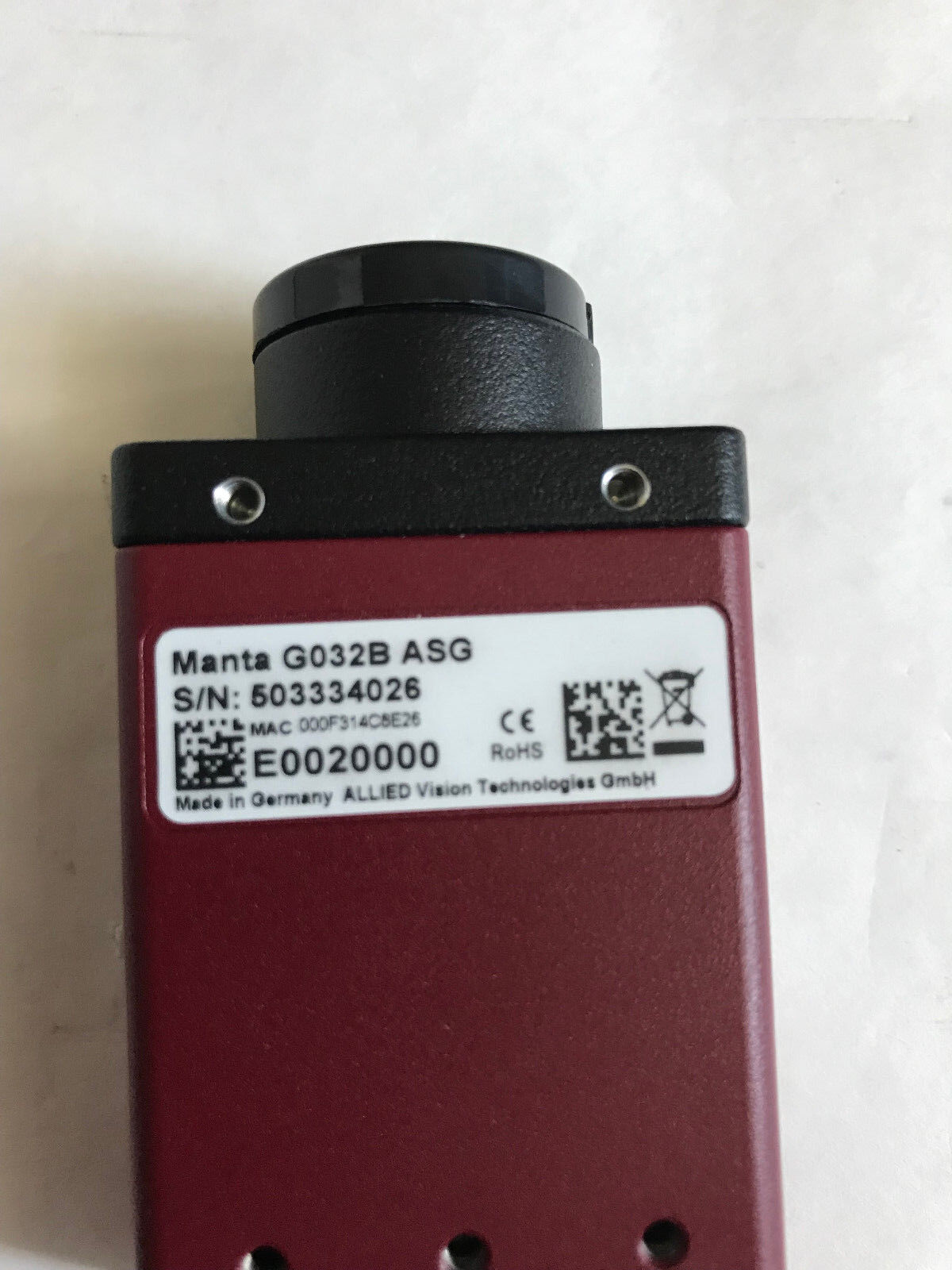 New Manta G032b Asg Ccd Vision Camera,E0020000,Sh